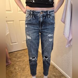 Abercrombie Kids Girls Destroyed Mini Mom Jeans
